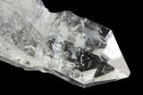 Clear Quartz Crystal with Carbon Inclusions - Pakistan #140155-1
